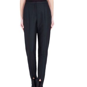 SASS & BIDE The Blackest Black Tailored Fitted Slim Skinny Wool Blend Pants, Blk